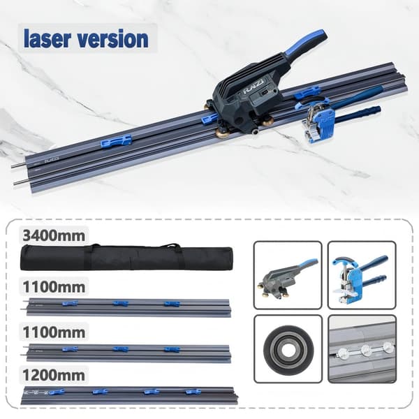 Plattskärare, anslutbart design, lämplig för stora formatplattor,3400mm laser version