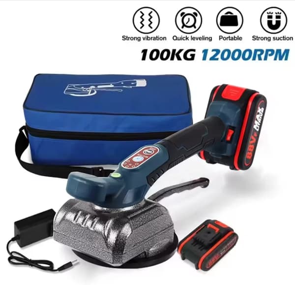 Verktyg för kakelläggning, justerbar vibration, stark sugkraft,Med 1XBattery