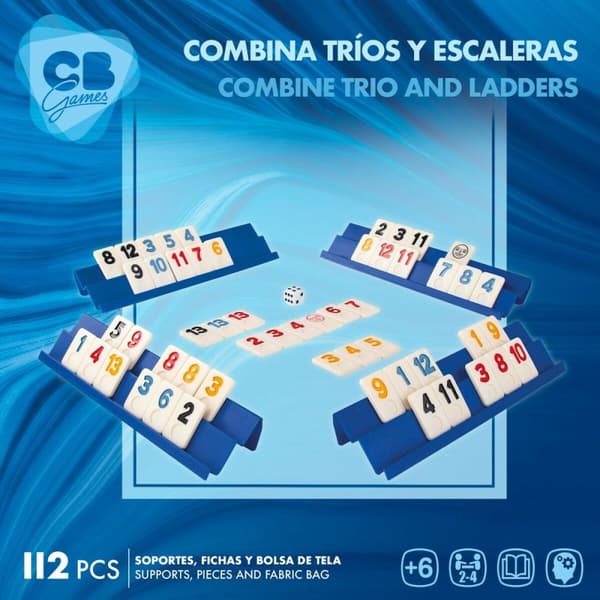 Sällskapsspel CB Games Rummi 24,5 x 3 x 6 cm (112 Delar) (6 antal)