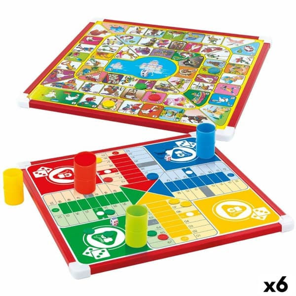 Parchís ja Oca-lauta Colorbaby 32 x 32 x 1 cm (25 Kappaletta) (6 osaa)