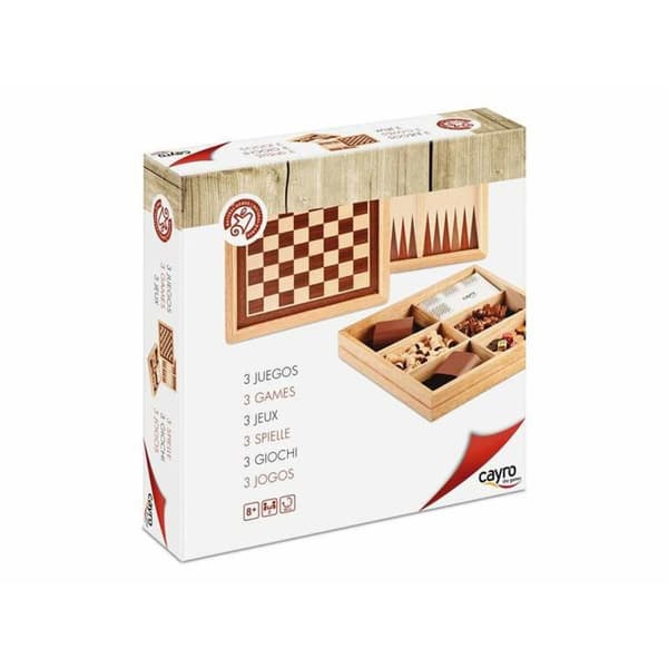 Set med 3 Brädspel Cayro