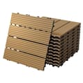 Pikkukuva 1 / 8: ECD Germany WPC-terassilaatat 30x30 cm 44er säästöpaketti 4m²: n tiikkipuulle etsi puutarhan parvekelattia viemäröinti- ja napsautusjärjestelmällä