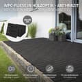 Pikkukuva 2 / 8: ECD Germany WPC terassilaatat 30x30 cm/44 kpl=4m² antrasiitti, puun näköinen, lattianpäällyste klikkausjärjestelmällä ja salaojituksella, terassin