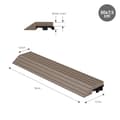 Pikkukuva 7 / 8: ML-Design WPC reunanauha suora tummanruskea terassilaatoille, 30x2x7,5 cm, puun näköinen, WPC-laattojen reunanauha kylkikaistale, jossa on