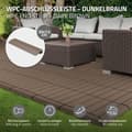 Pikkukuva 2 / 8: ML-Design WPC reunanauha suora tummanruskea terassilaatoille, 30x2x7,5 cm, puun näköinen, WPC-laattojen reunanauha kylkikaistale, jossa on