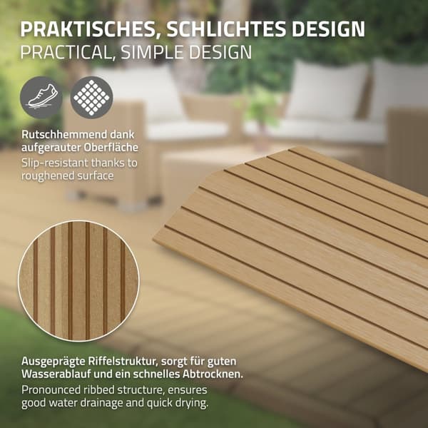ML-Design WPC reunanauha kulma oikealle teak terassilaatoille, 38x2x7,5 cm, puun näköinen, aaltopahvin muotoinen kulmanauha salaojituksella ja