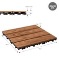 Pikkukuva 7 / 8: ECD Germany WPC terassilaatat 30x30 cm/55 kpl=5m² vaaleanruskea, puun näköinen, lattianpäällyste klikkausjärjestelmällä ja salaojituksella, terassin