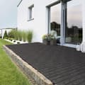 Miniatyrbild 8 av 8: ECD Germany WPC terrassplattor 30x30 cm/22 bitar=2m² antracit, träutseende, golvbeläggning med klicksystem och dränering, terrass trall