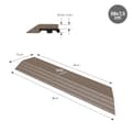 Pikkukuva 7 / 8: ML-Design WPC reunanauha kulma oikealle tummanruskea terassilaatoille, 38x2x7,5 cm, puun näköinen, aaltopahvin muotoinen kulmanauha salaojituksella