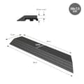 Pikkukuva 7 / 8: ML-Design WPC-reunakaista kulma oikealle antrasiitti terassilaatoille, 38x2x7,5 cm, puun näköinen, aaltopahvin muotoinen kulmakaista salaojituksella