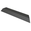 Pikkukuva 1 / 8: ML-Design WPC-reunakaista kulma oikealle antrasiitti terassilaatoille, 38x2x7,5 cm, puun näköinen, aaltopahvin muotoinen kulmakaista salaojituksella