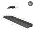 Pikkukuva 7 / 8: ML-Design WPC reunanauha kulma vasen antrasiitti terassilaatoille, 38x2x7,5 cm, puun näköinen, aaltopahvin muotoinen kulmanauha salaojituksella ja