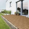 Pikkukuva 8 / 8: ECD Germany WPC terassilaatat 30x30 cm/33 kpl=3m², teak puun näköinen, lattianpäällyste klikkausjärjestelmällä ja salaojituksella, terassin