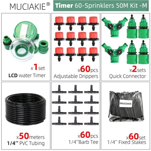 Droppbevattningssystem, Automatisk bevattning, Justerbara droppare, O kit