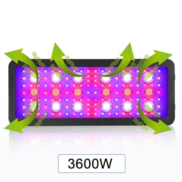 LED-kasvivalo, 3600W teho, sopii kasvihuoneeseen., 2400W