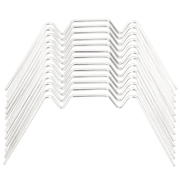 The Living Store glasclips/flueben til drivhus 50 stk. W-type galvaniseret stål -  Havearbejde – tilbehør