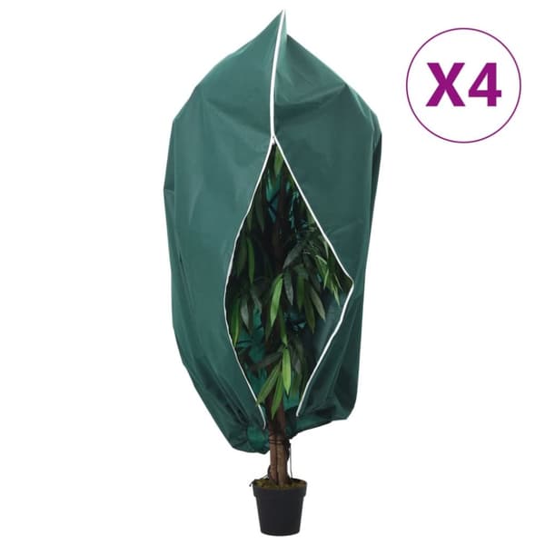 Fiberdukar med blixtlås 4 st 70 g/m² 3,93x3 m