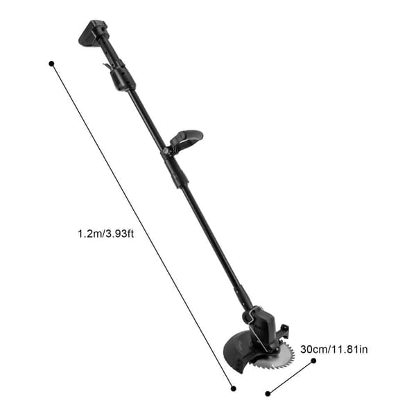 Handhållen Grästrimmer, 300W Borstlös Motor, 90° Justerbart Blad,svart, Eu