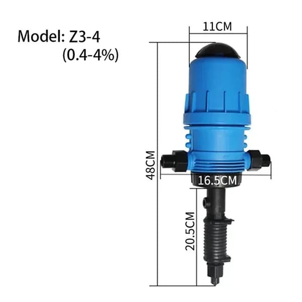 Gødningsinjektor, Procentområde 0,2%-2%, Flowhastighed 12L/H-3000L/H,EU, Z3-4 - A