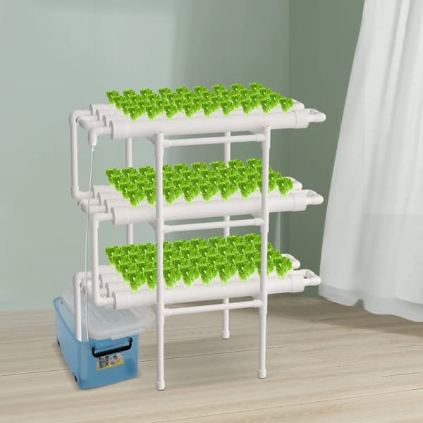 3-lags hydroponisk system, 108 plantepladser, vandbesparende design, nem at samle