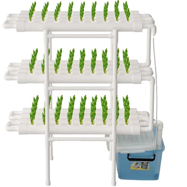 3-lags hydroponisk system, 108 plantepladser, vandbesparende design, nem at samle