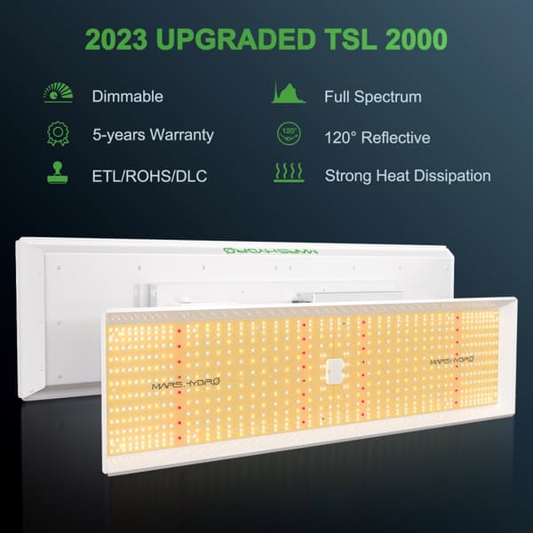 Led-kasvivalo, täyden spektrin, himmennettävä, TSL 2000