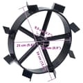 Miniatyrbilde 10 av 10: vidaXL Metallhjul for 6,5 HK bensindrevet hagefreser 2 stk
