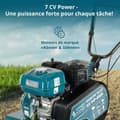 Miniatyrbild 5 av 6: Bensindriven motoculteur KS 7HP-850A med drivning via rem och kedja, smidda rototillinor, arbetsbredd ≤ 80 cm