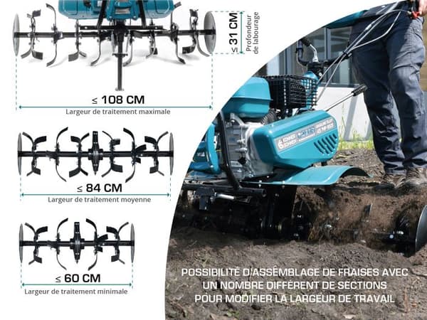 Bensinmotorkultivator 7,0 hk KS 7HP-950S 212 cm3 Motobiner