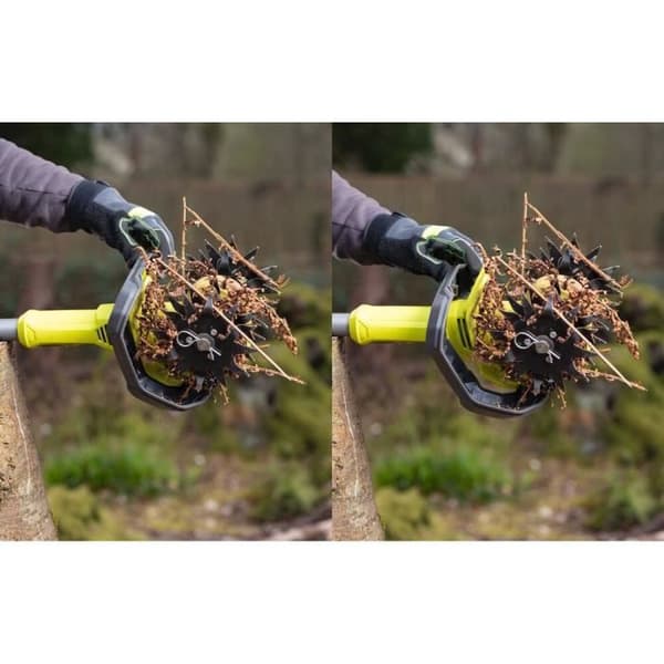 RYOBI - 18V ONE+ hackmaskin - arbetsbredd 20 cm - djup 10 cm - 4 fräsar Ø 16 cm - utan batteri eller laddare - RY18CVA-0