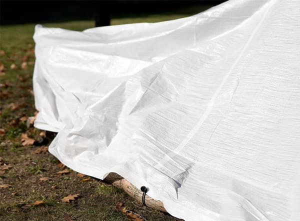 Valkoinen pressupeite 4x5m Kestävä ja vedenpitävä
