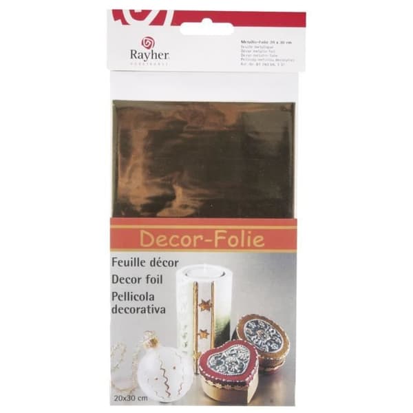 Metallisk folie med spegeleffekt Guld 20x30cm - Rayher