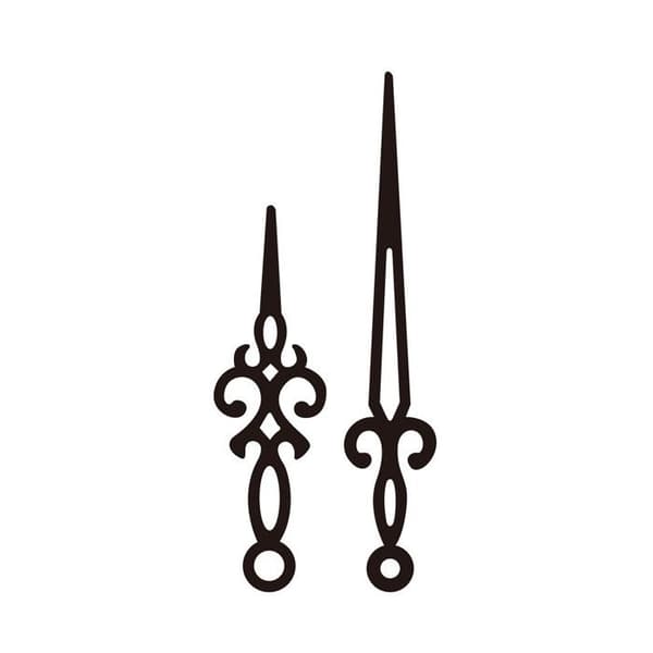 Retro klockvisare - ARTEMIO - 72/98 - 2 visare - 7,5 och 10 cm - Fixering 4 och 6 mm