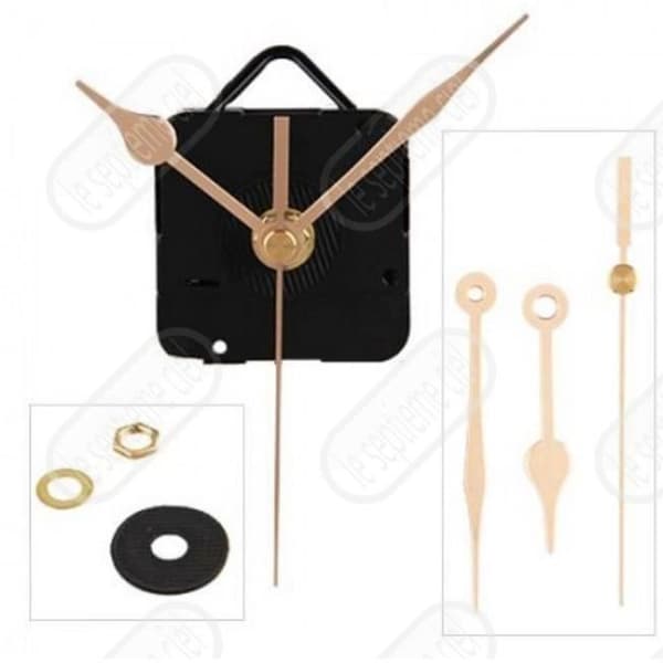 LSC® Väggkvartsklocka Tyst mekanism Movement Kit 3 stora visare svart guld Dekorativ modern design självmonterande gul