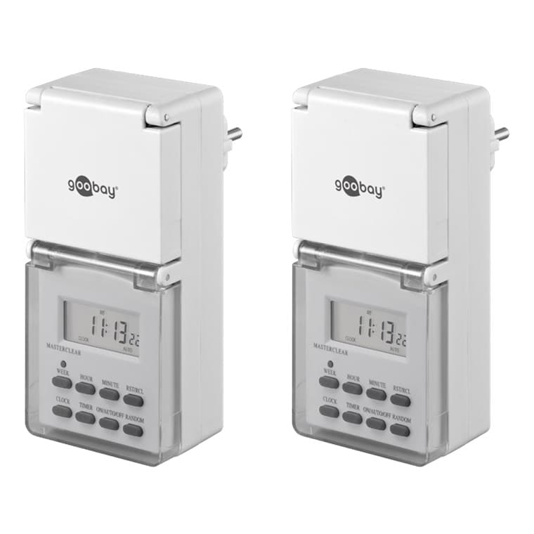 Set med 2, digital timer IP44