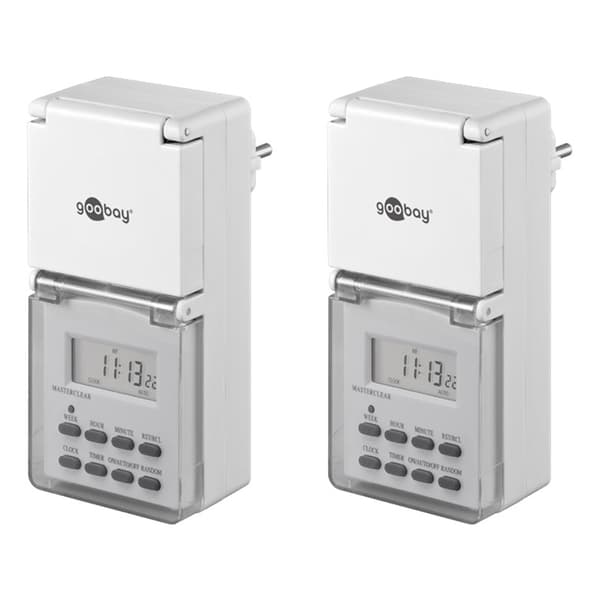 Sett med 2, digital timer IP44