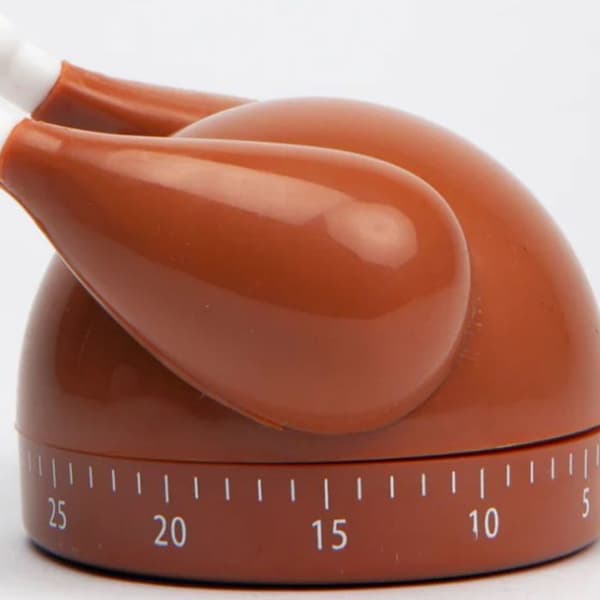 Mekanisk Timer - Kalkon - Brun - 60 Minuter - 6,3 x 5,1 cm - Plast