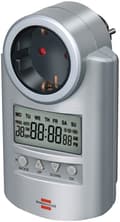 Miniatyrbilde 1 av 2: Brennenstuhl digitaltimer, jordad, 12/24h, pet, 240V/16A/3680W, silver