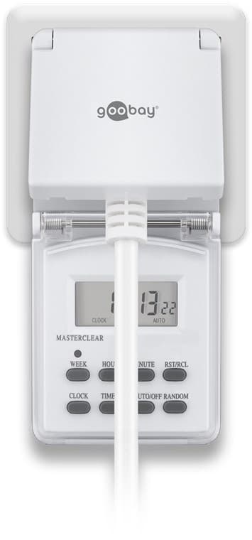 Goobay Set med 2, digital timer IP44 Lättanvänd digital timer