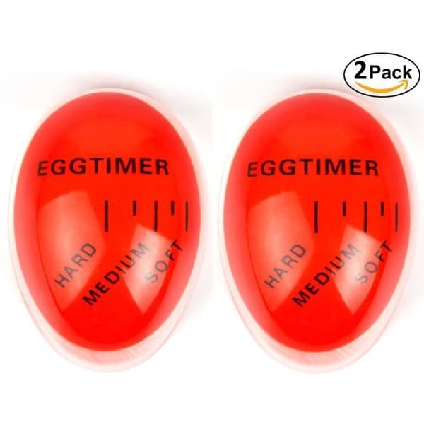 Set om 2 Färgomvandlande Ägg Timer, Bidear värme känslig Ägg timer för att koka vatten för matlagning Orange