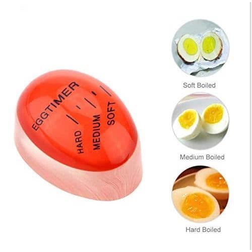 XM519-Timer Kitchen Cooking Egg Color Change Hard - Kalv - Rött skal-1st