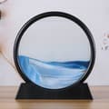 Miniatyrbild 2 av 4: Flödande sandmålning, rörlig sandkonstbild 3D-rundt glas rörligt djuphavssand Landskap-blått