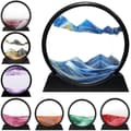 Miniatyrbild 1 av 4: Flödande sandmålning, rörlig sandkonstbild 3D-rundt glas rörligt djuphavssand Landskap-blått