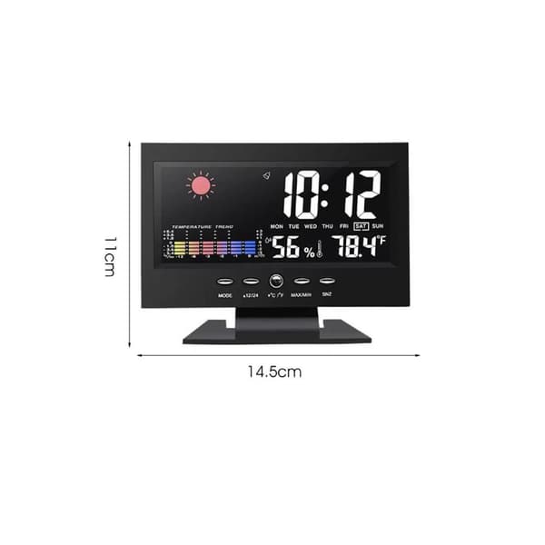 Vejrstation med farvedisplay