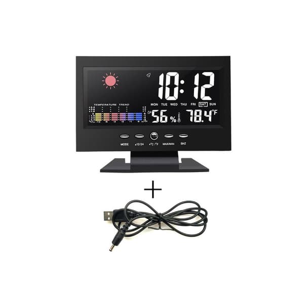 Vejrstation med farvedisplay