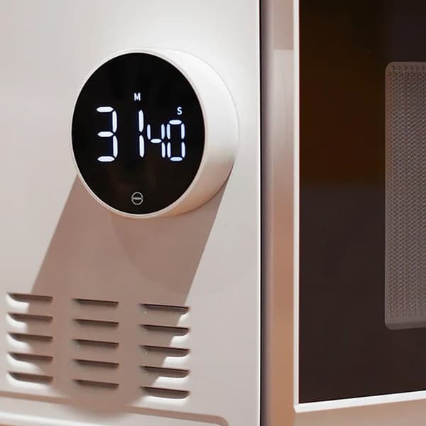Digital timer med LED-display og magnetisk bagside