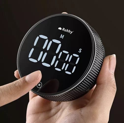 Magnetisk kjøkkentimer med LCD-skjerm