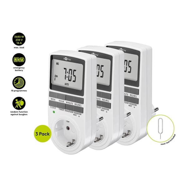 Programmerbar digital timer 3-pak