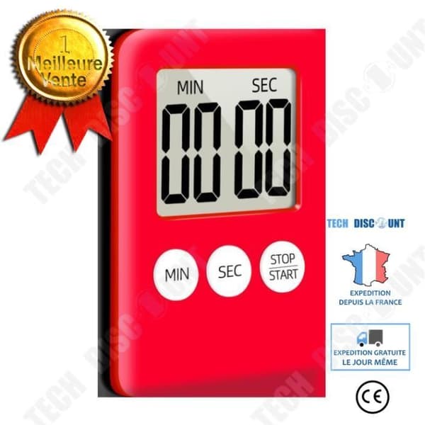 TD® ELEKTRONISK MAGNETISK KÖKSREDSKAP TIMER FLERA FÄRGER
