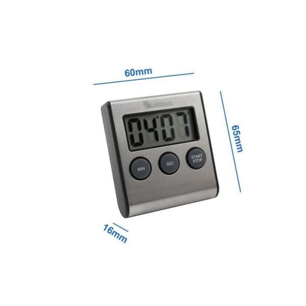 Digital timer - Lantelme - 4178 - Rostfritt stål - Larm - Magnetstöd